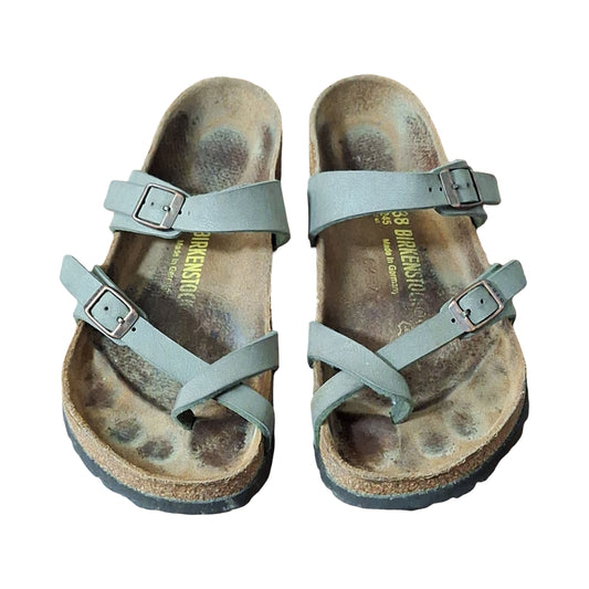 Birkenstock Womens Mayari Birkibuc Taupe Sandals Slide Size 38 US 7