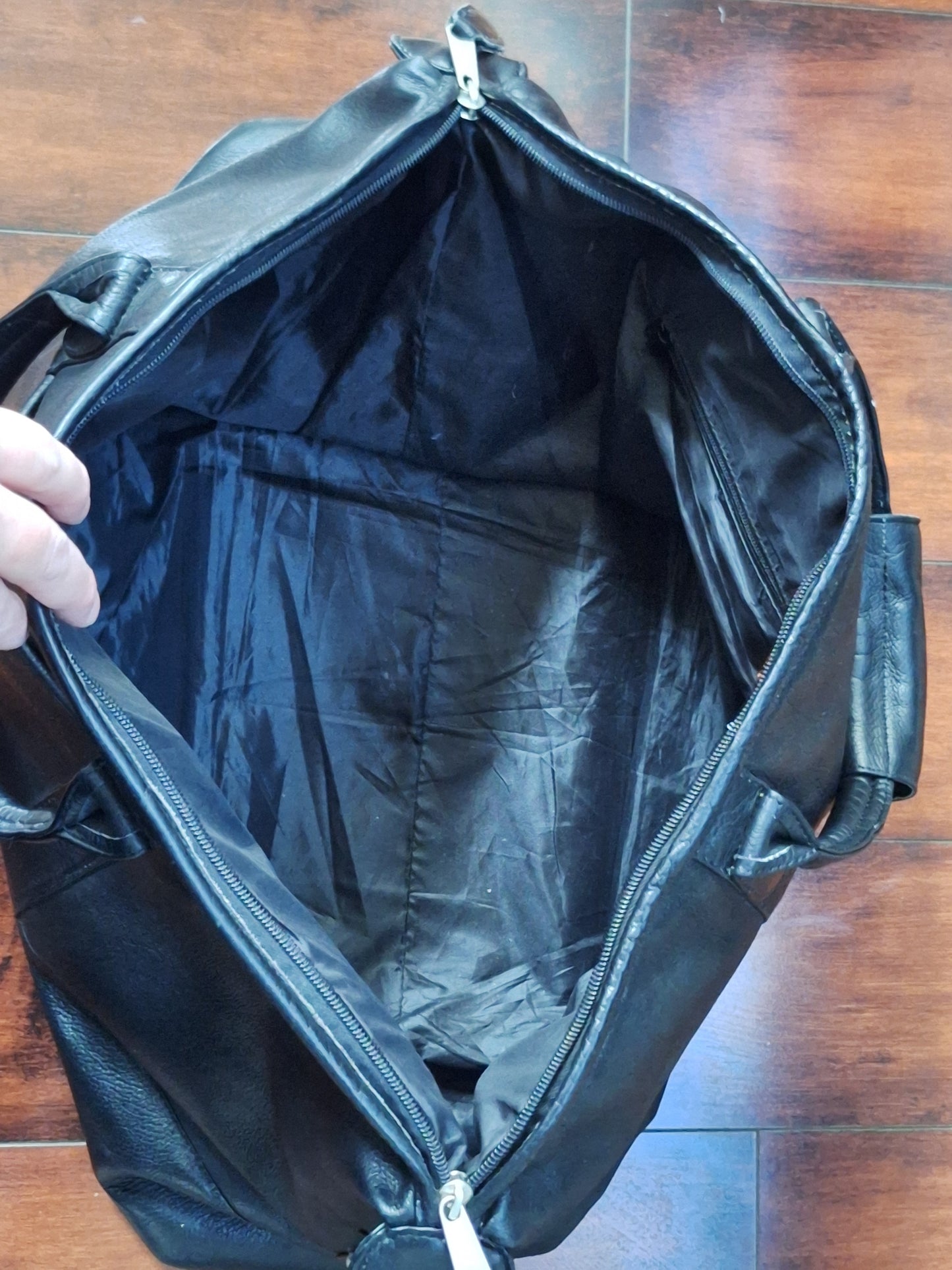 Black Latico Carriage Leather Duffle Bag