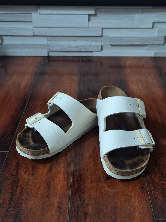 Birkenstock Arizona sandals Off White leather, EU 39 W 8