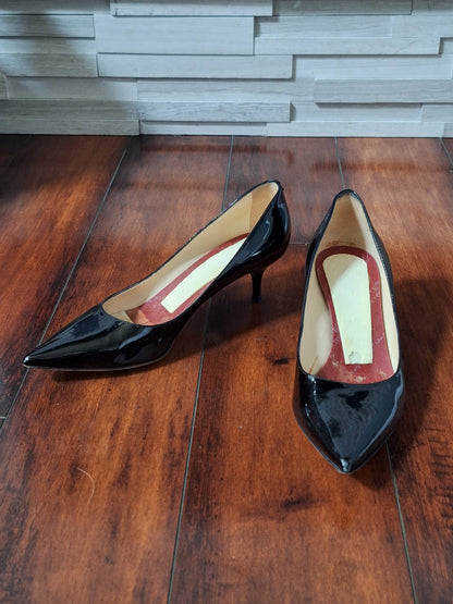 Jimmy Choo Aza black patent leather kitten heels, EU 36.5 US 6.5