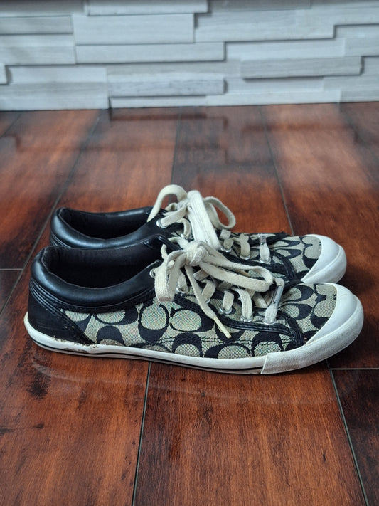 Coach Francesca Womens Size 8.5B tennis Shoes Black Gray