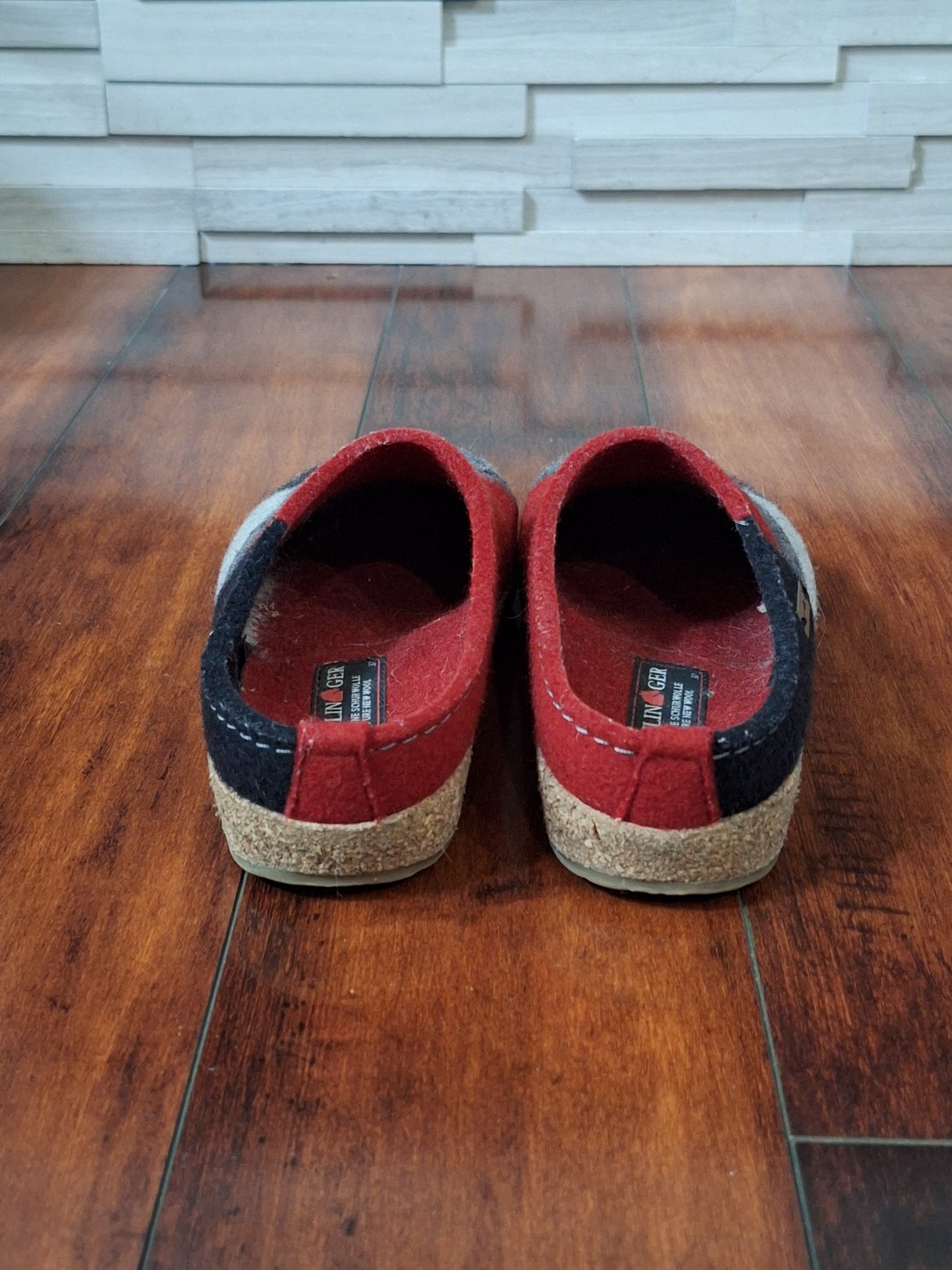 Haflinger Women's Patch Clog Chili EU 37 US 6-6.5