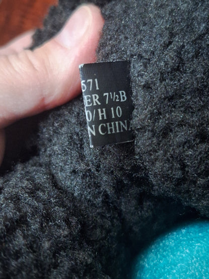 Coach Meyer Black Suede Shearling Signature C Boots size 7.5