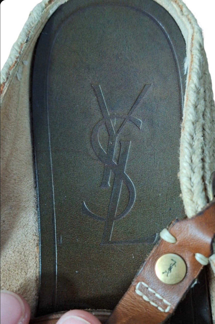 Yves Saint Laurent Nu Pieds Espadrille  Sandals EU 37 US 7