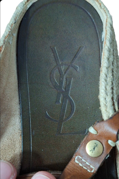 Yves Saint Laurent Nu Pieds Espadrille  Sandals EU 37 US 7