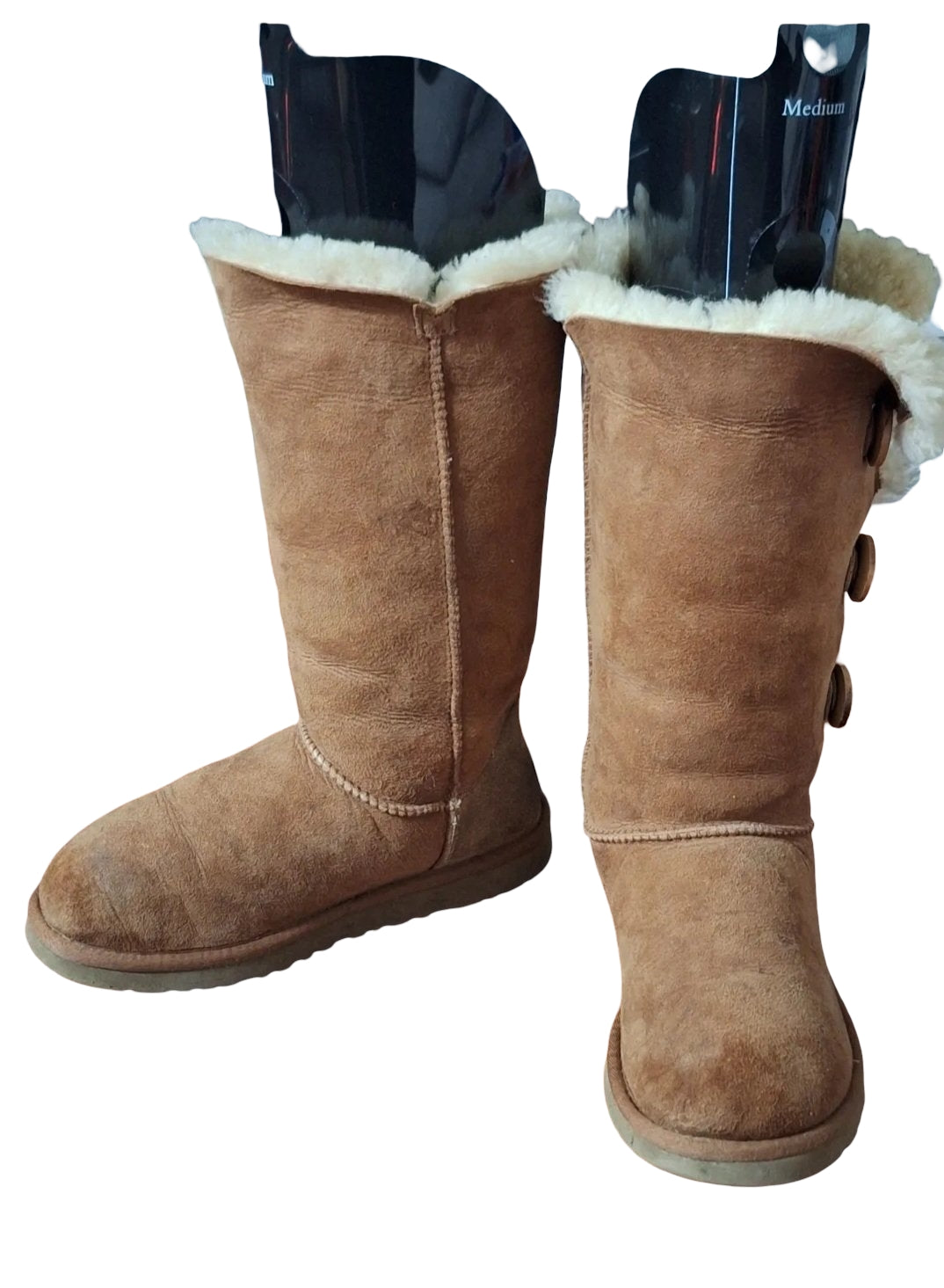 UGG 1873 Bailey Button Triplet Size 7 Women's Boots - Chestnut
