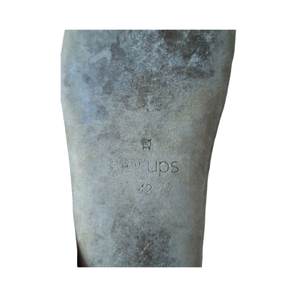 Glerups The Boot slippers grey with leather sole, EU 42 US 9