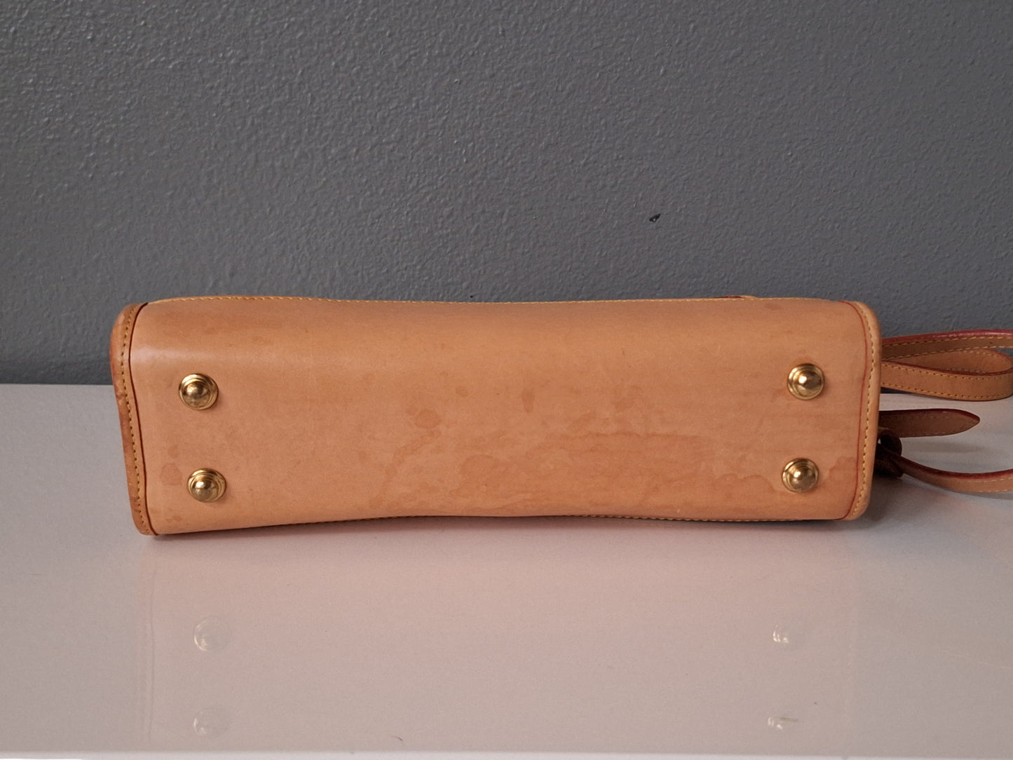 Vintage Dooney & Bourke Canvas And Leather Letter Carrier Crossbody