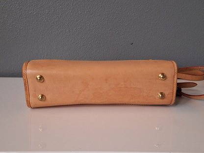 Vintage Dooney & Bourke Canvas And Leather Letter Carrier Crossbody