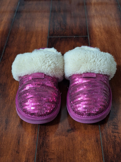 UGG Kids Dazzle Sequin Pink Slippers Size 5