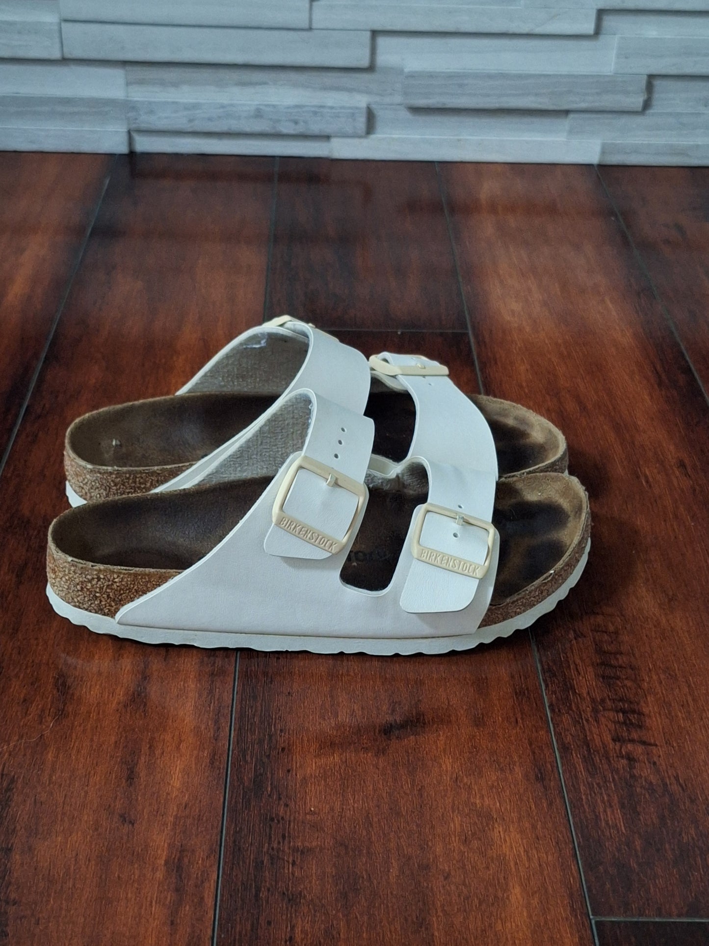 Birkenstock Arizona sandals Off White leather, EU 39 W 8