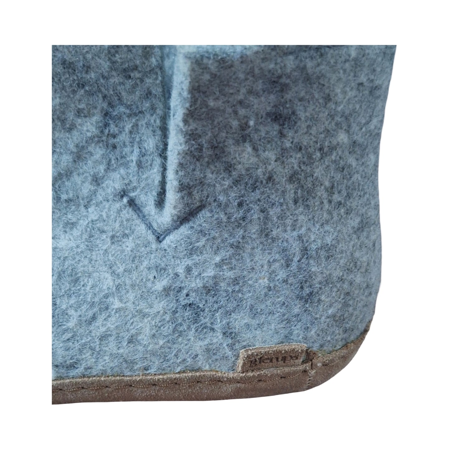 Glerups The Boot slippers grey with leather sole, EU 42 US 9