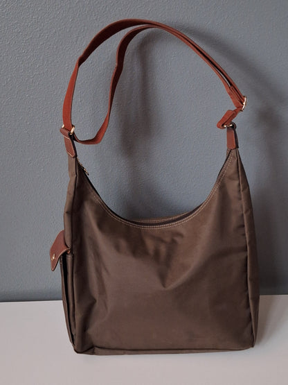 Brown Longchamp Le Pliage Origional Crossbody Shoulder Bag