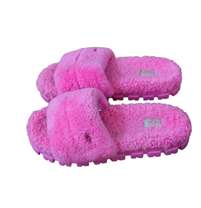 UGG Women's Pink Cozetta Curly slides Size 10