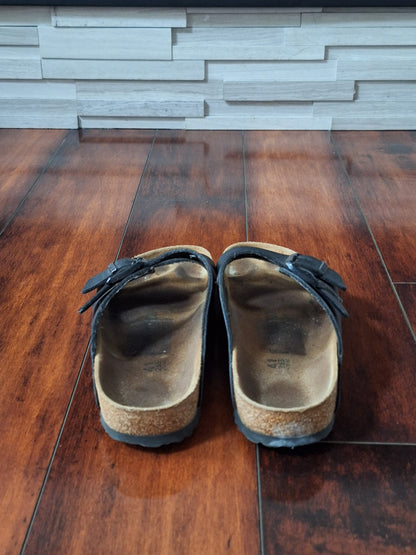 Birkenstock Arizona Sandals Black Leather, EU 41 W 10 M 8