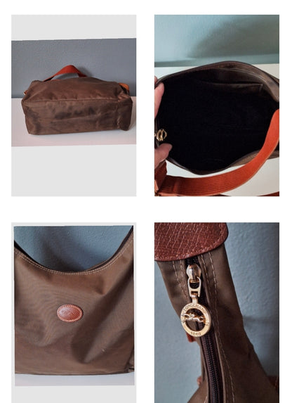 Brown Longchamp Le Pliage Origional Crossbody Shoulder Bag