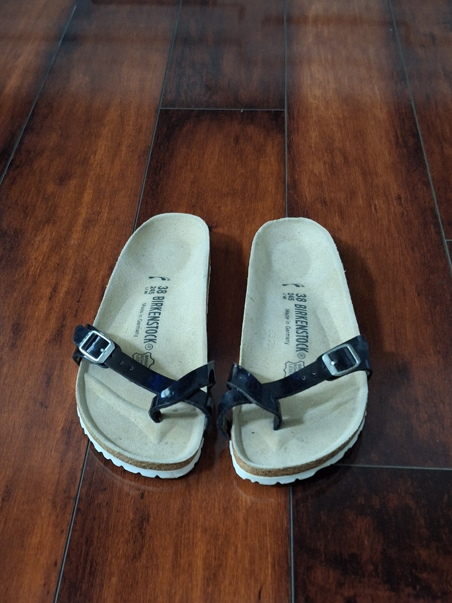 Birkenstock Almere sandals in black patent  leather EU 38 W 7