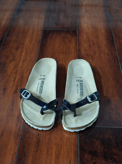 Birkenstock Almere sandals in black patent  leather EU 38 W 7