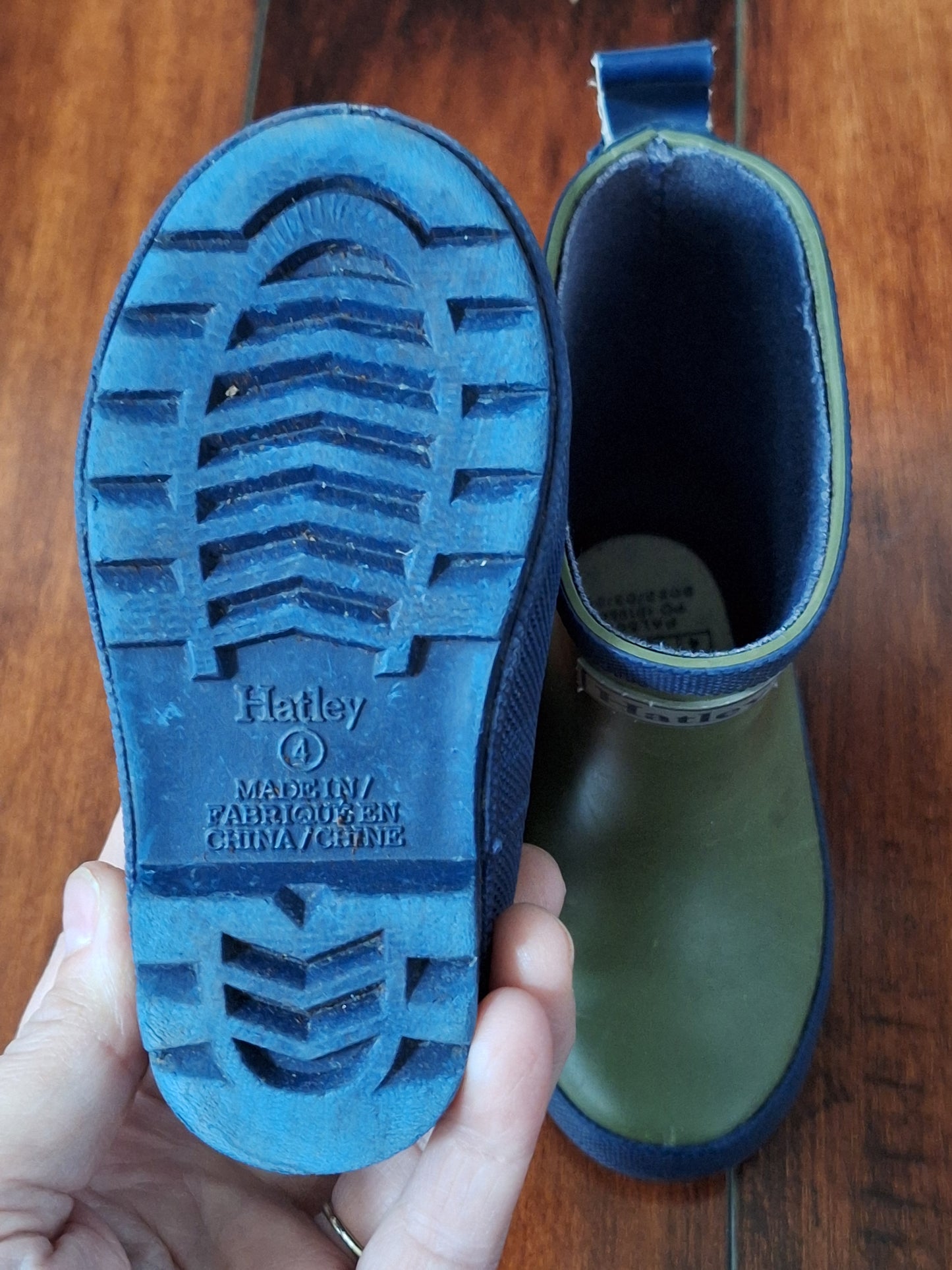 Hatley Kids Forest Green Matte Rain Boots Size 4