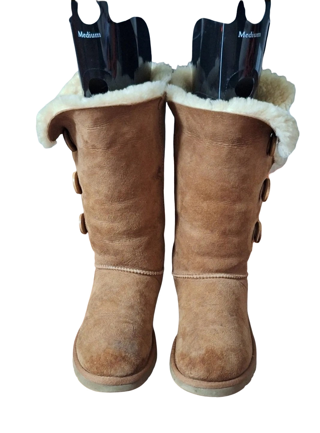 UGG 1873 Bailey Button Triplet Size 7 Women's Boots - Chestnut