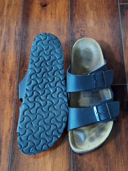 Birkenstock Arizona Sandals Black Leather, EU 41 W 10 M 8