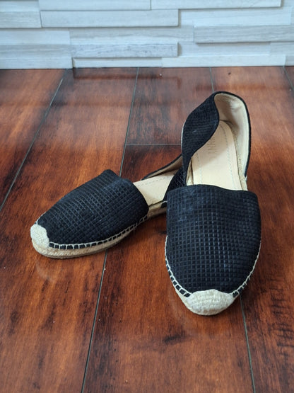 Jimmy Choo Espadrilles Black Suede Flats Dreya EU 37 US 7