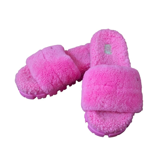 UGG Women's Pink Cozetta Curly slides Size 10