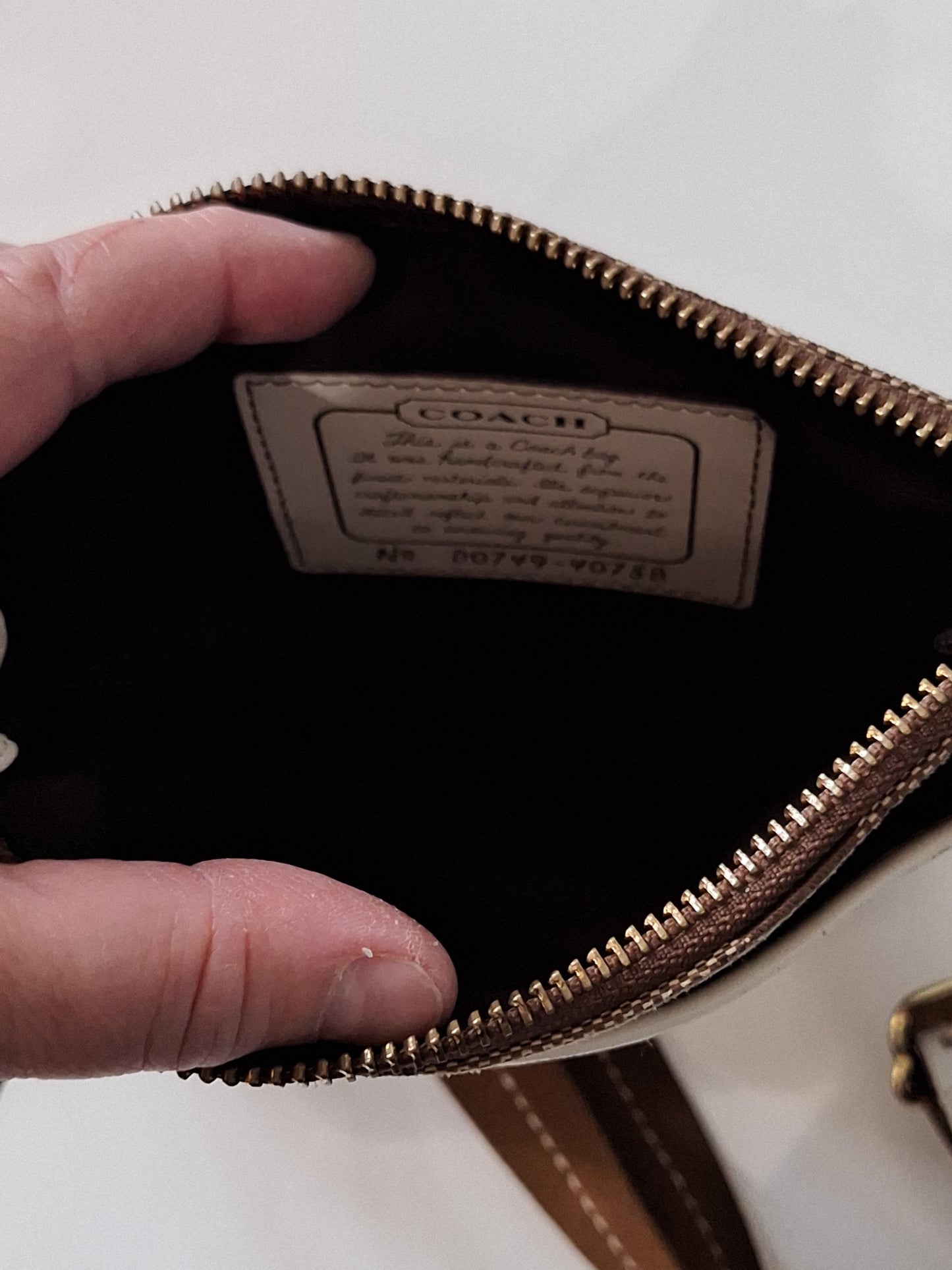 Vintage Coach Signature Brown And Beige Messenger Crossbody