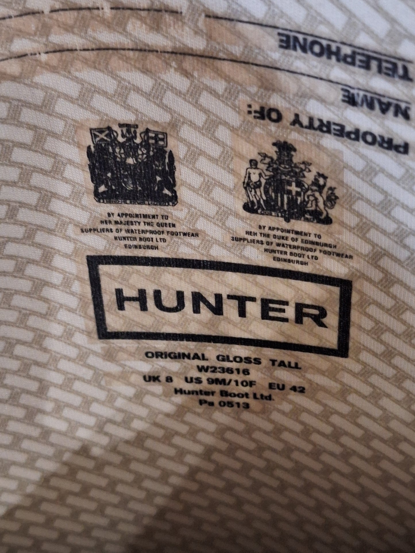 Hunter Women Original Tall Gloss Shoes US 9 M Black Rain Boots UK 7 EU 40/41