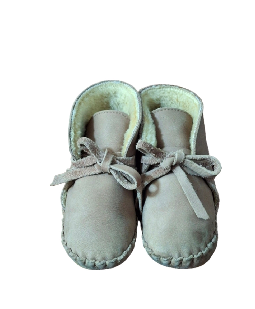 Donsje Amsterdam Pina Booties for Baby Child Truffle Nubuck, 24-30 Months