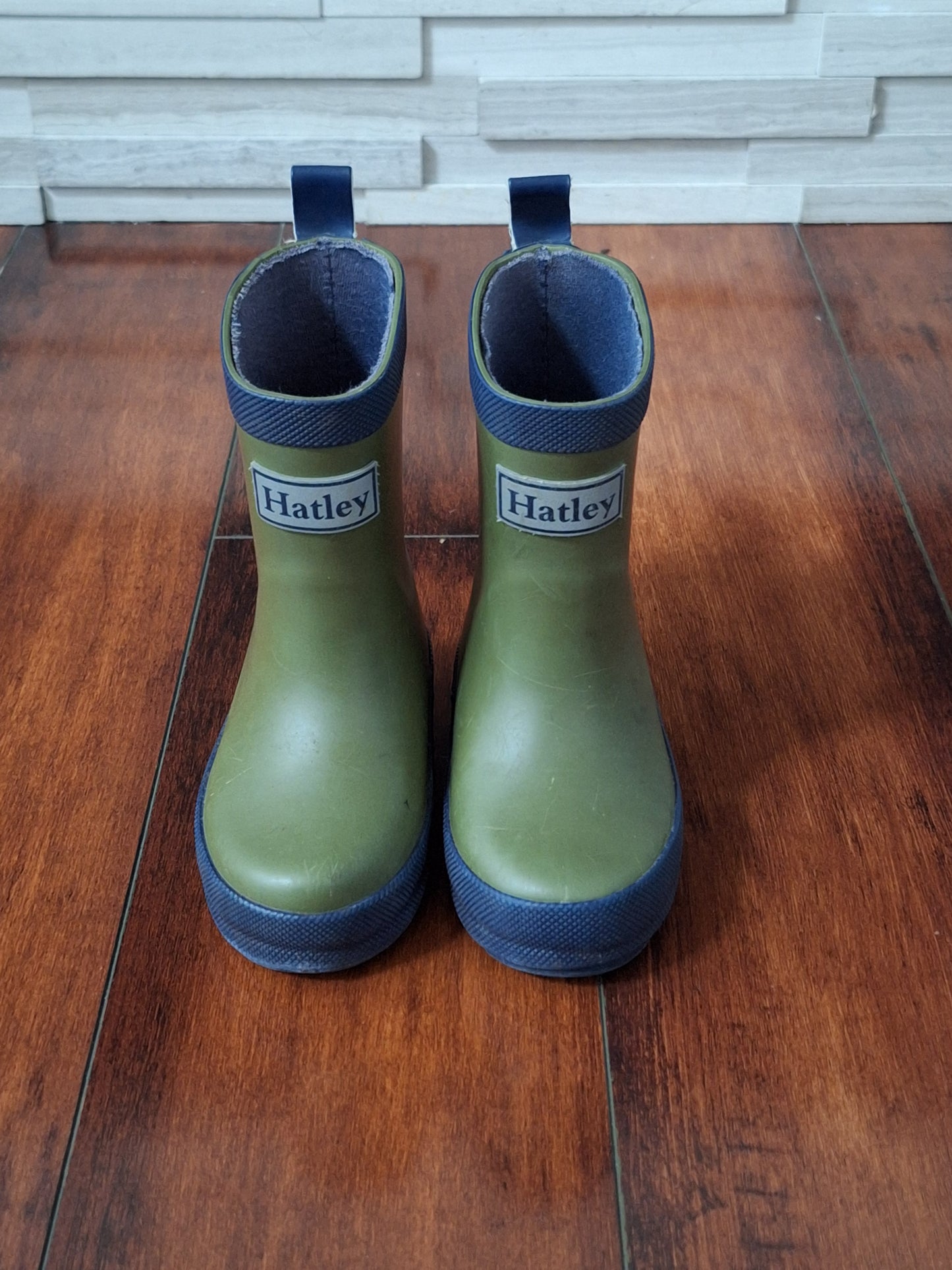 Hatley Kids Forest Green Matte Rain Boots Size 4