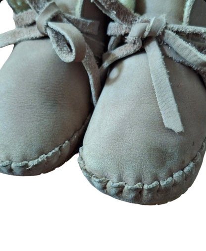 Donsje Amsterdam Pina Booties for Baby Child Truffle Nubuck, 24-30 Months