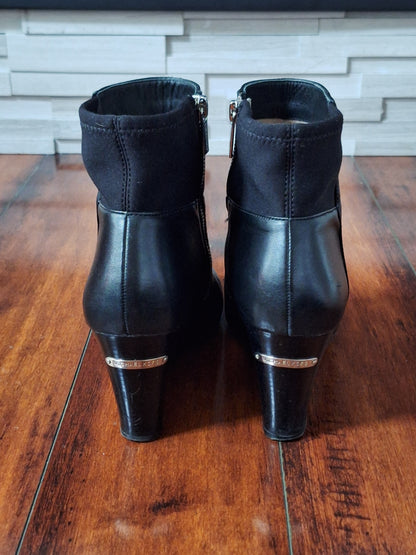 Black Michael Kors Leather Ankle Booties Size 9