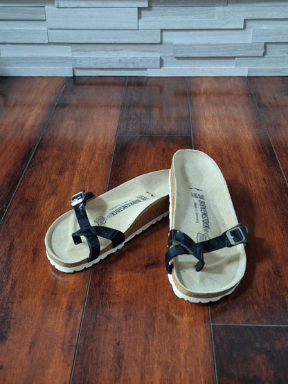 Birkenstock Almere sandals in black patent  leather EU 38 W 7