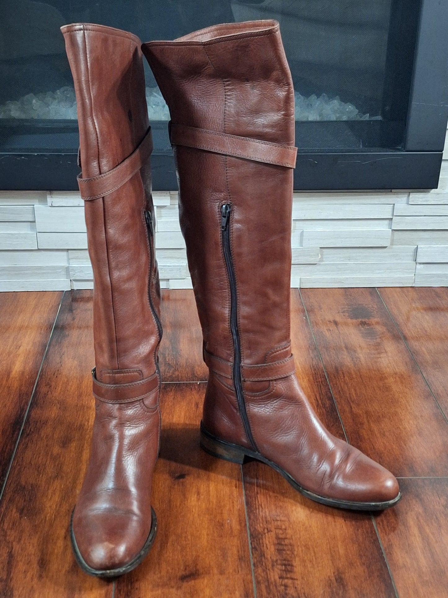 Garnet Hill Knee-Hi Boot - Brown Size 7.5