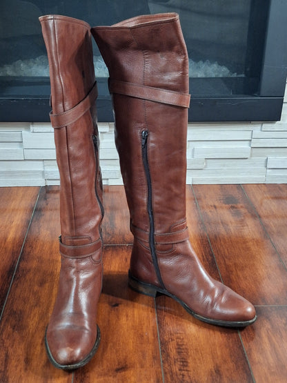 Garnet Hill Knee-Hi Boot - Brown Size 7.5