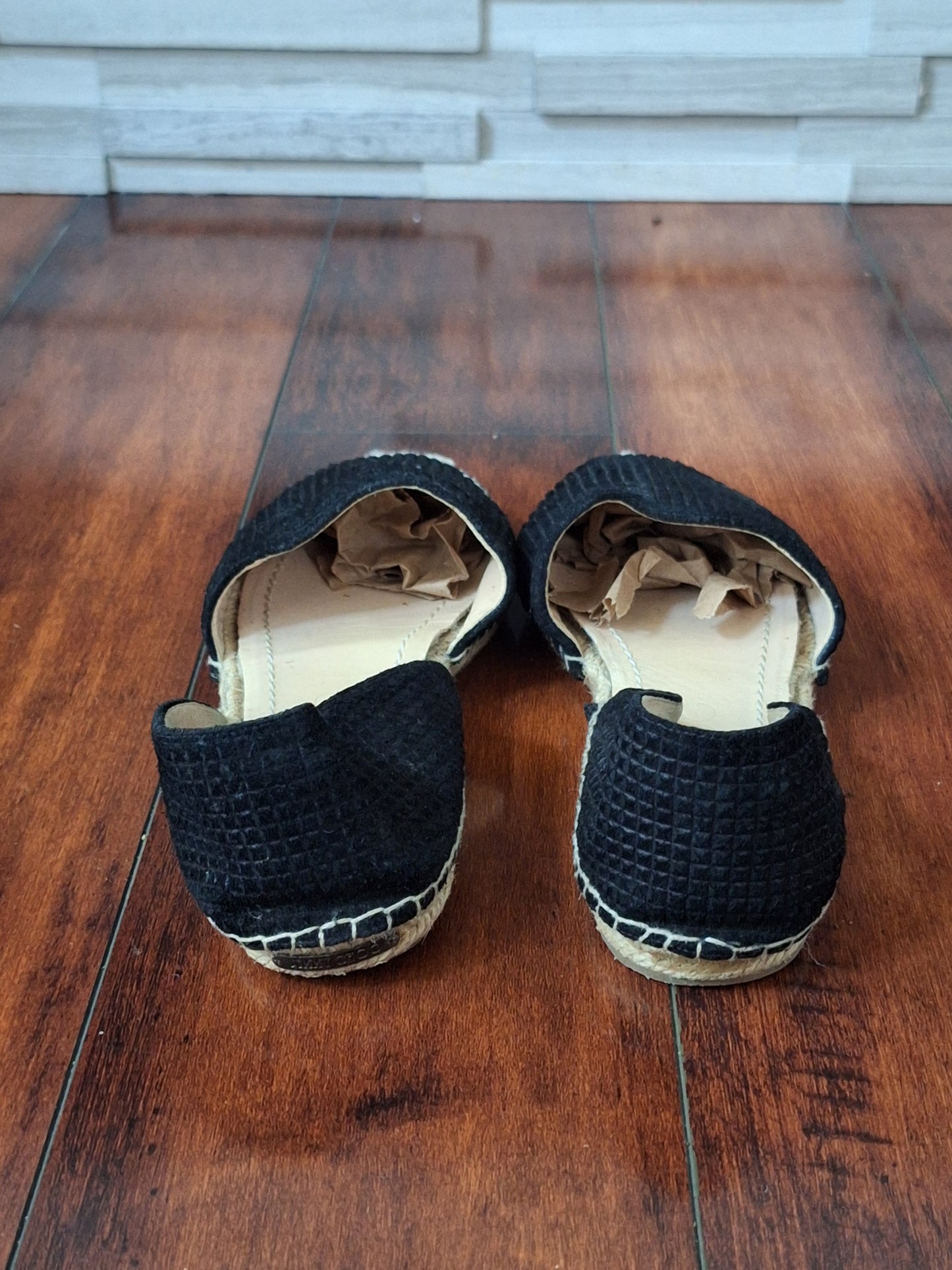 Jimmy Choo Espadrilles Black Suede Flats Dreya EU 37 US 7