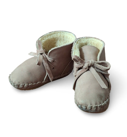 Donsje Amsterdam Pina Booties for Baby Child Truffle Nubuck, 24-30 Months