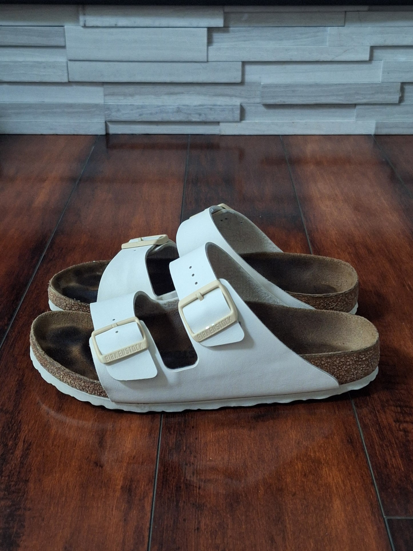 Birkenstock Arizona sandals Off White leather, EU 39 W 8