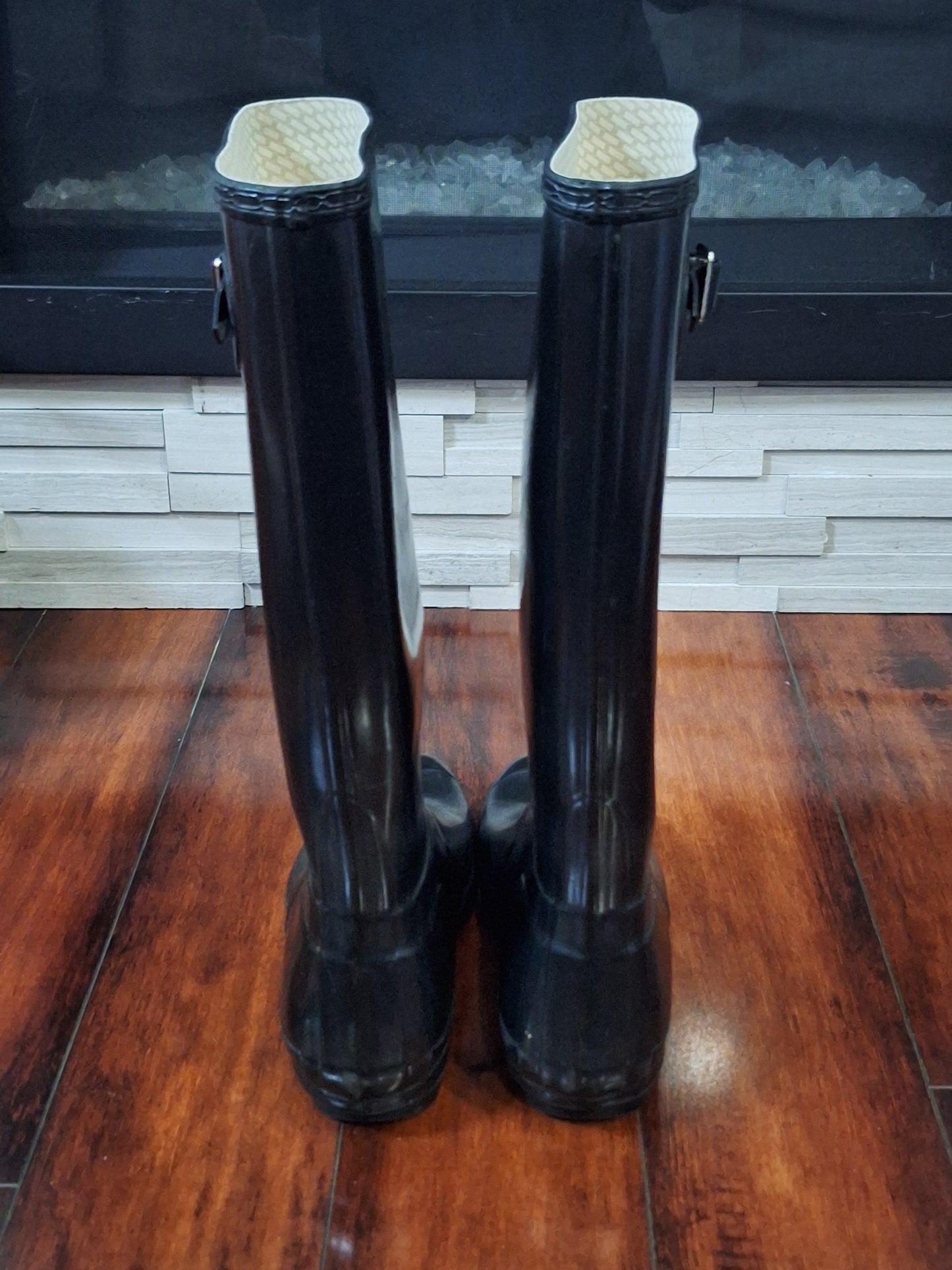 Hunter Women Original Tall Gloss Shoes US 9 M Black Rain Boots UK 7 EU 40/41