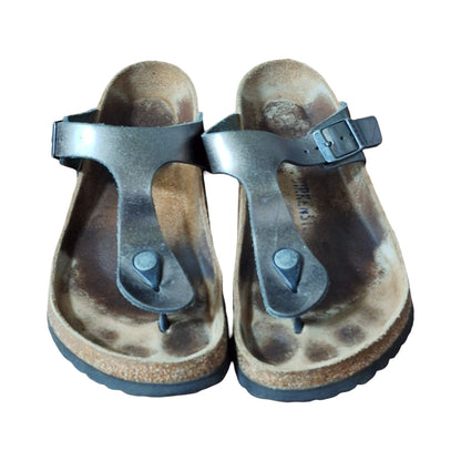 Birkenstock Gizeh Shoes Womens EU 40 US 9 Metallic Thong Sandals