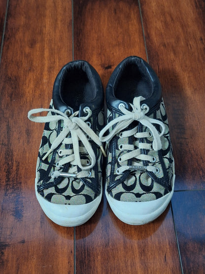 Coach Francesca Womens Size 8.5B tennis Shoes Black Gray