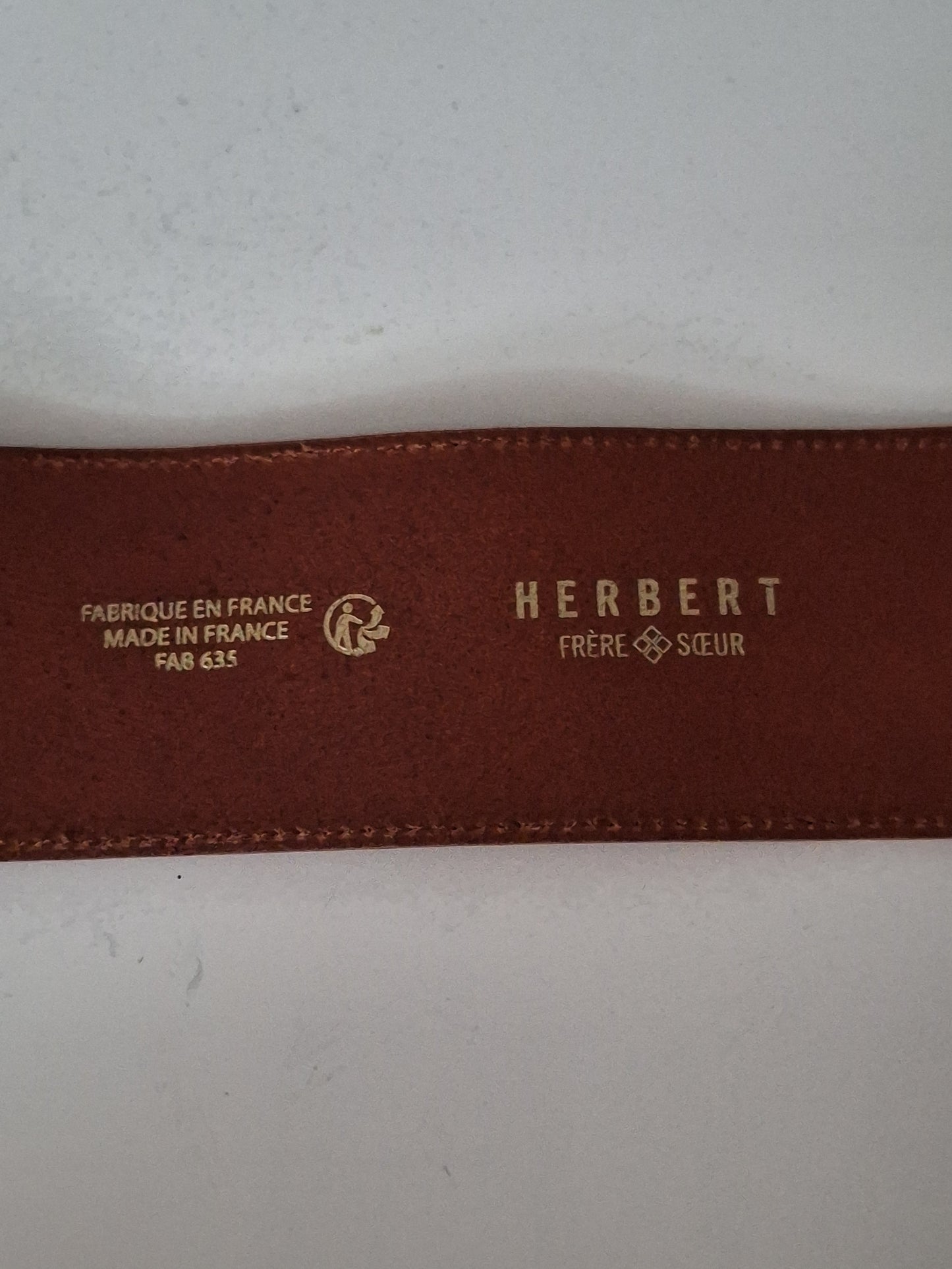 Women's Herbert Frère Soeur Brown Leather Belt Made In France
