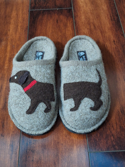 Haflinger Women's Doggy Wool Slipper EU 38 US 7