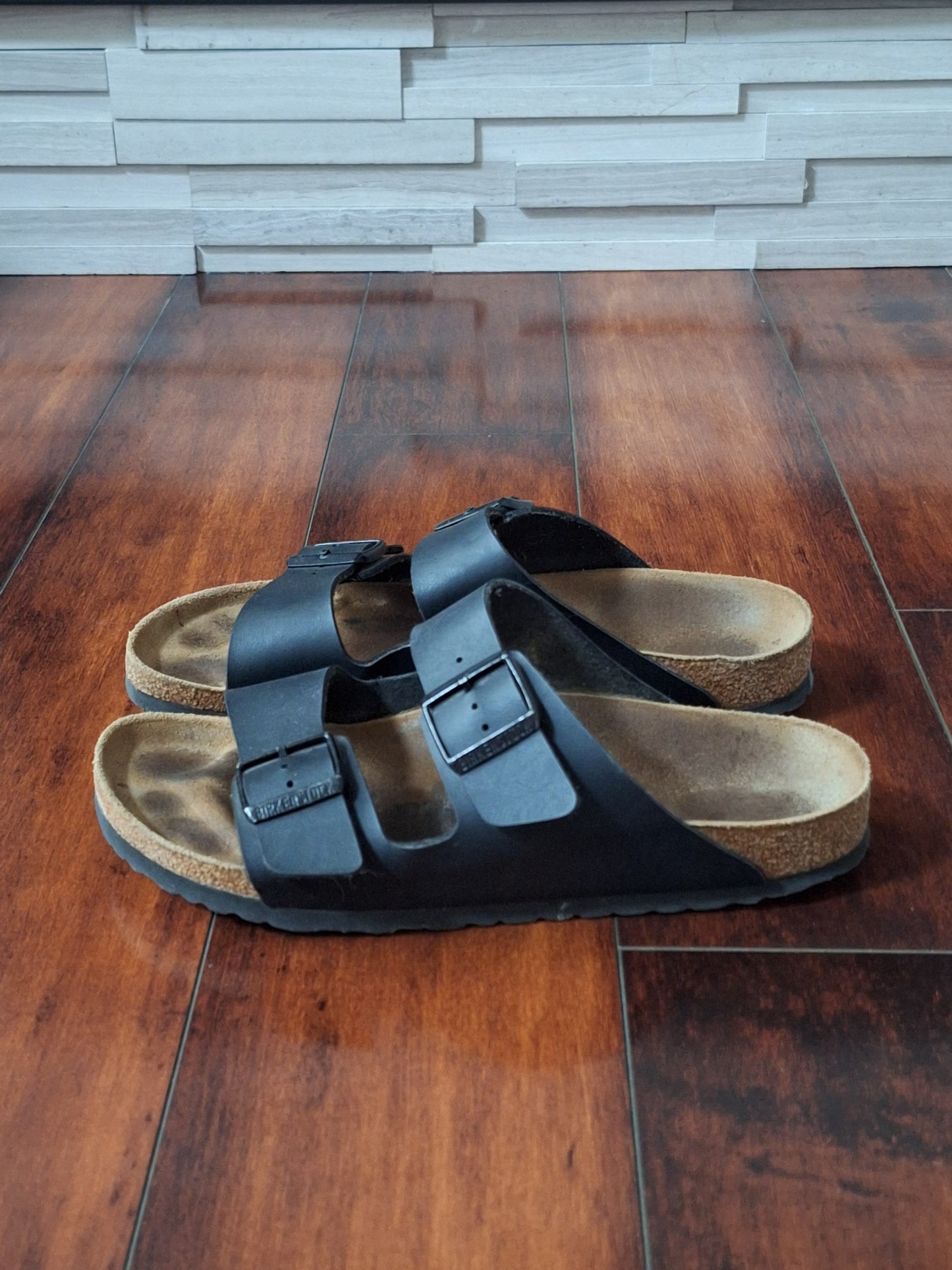 Birkenstock Arizona Sandals Black Leather, EU 41 W 10 M 8