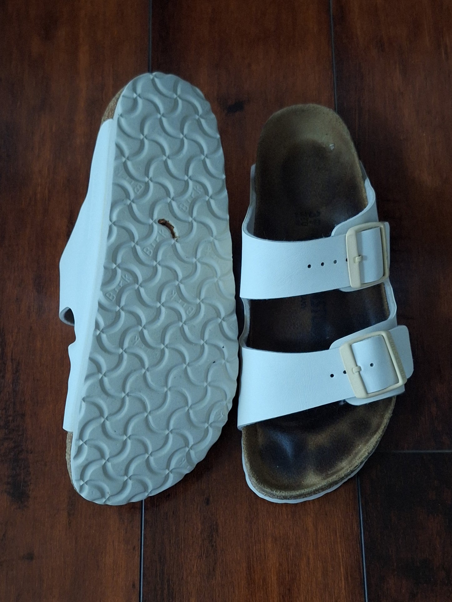 Birkenstock Arizona sandals Off White leather, EU 39 W 8
