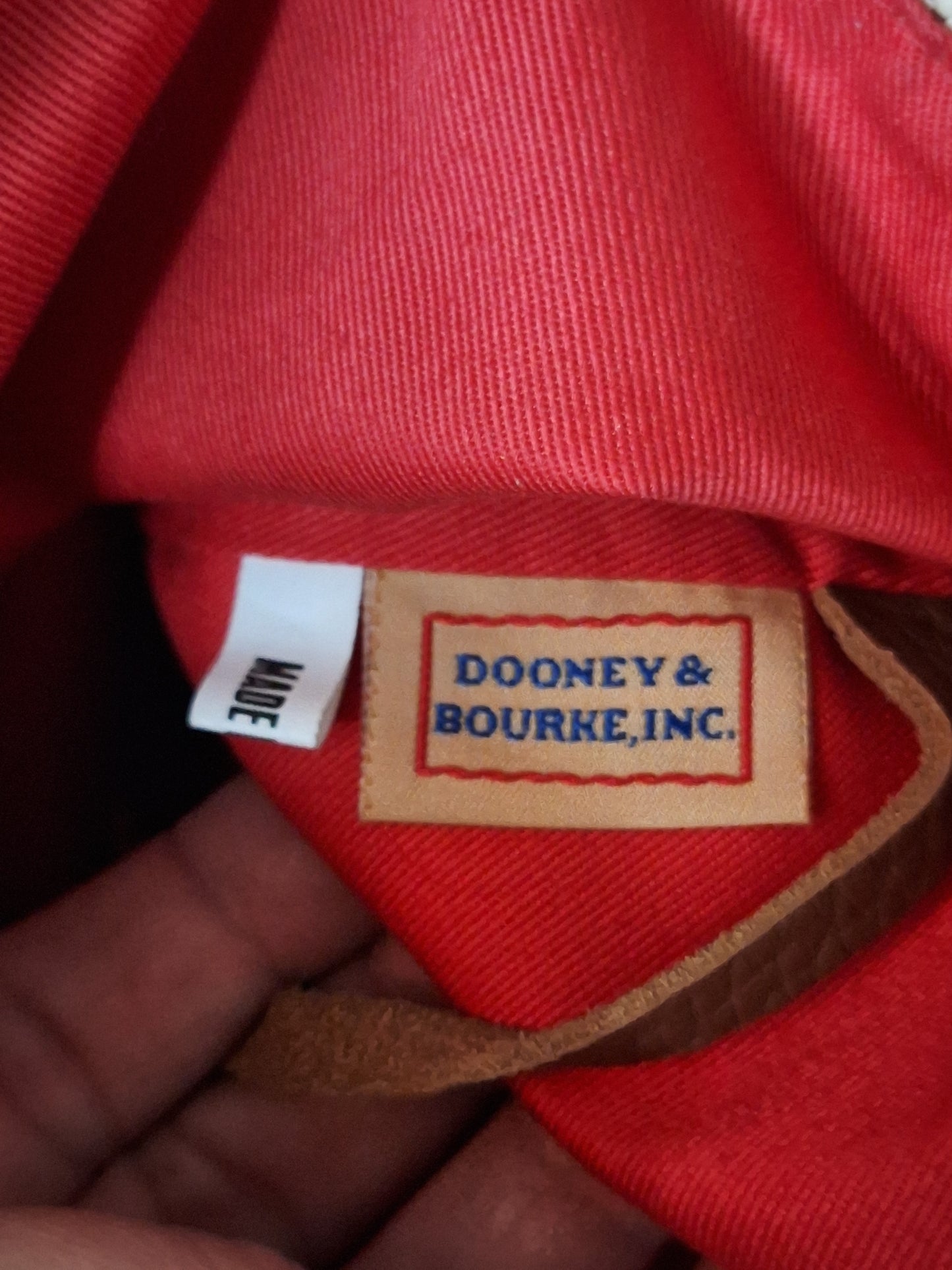 Dooney & Bourke Donegal Tote Leather Trimmed Ivory Brown Shoulder Bag Purse