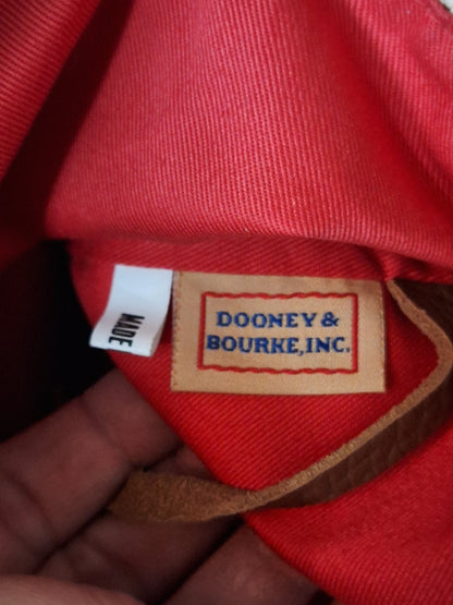 Dooney & Bourke Donegal Tote Leather Trimmed Ivory Brown Shoulder Bag Purse