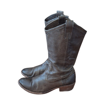 Frye Womens Carson Boots Cowboy Western Pull On Smoke Size 9