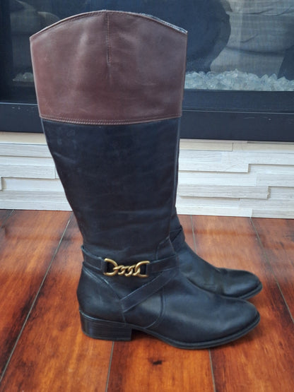 Lauren Ralph Lauren Leather Equestrian Tall Knee Women’s Designer Boots Size 8.5